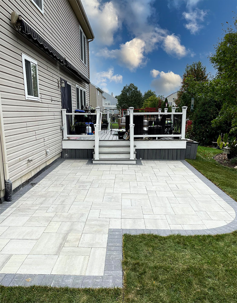 Deck and Stone patio